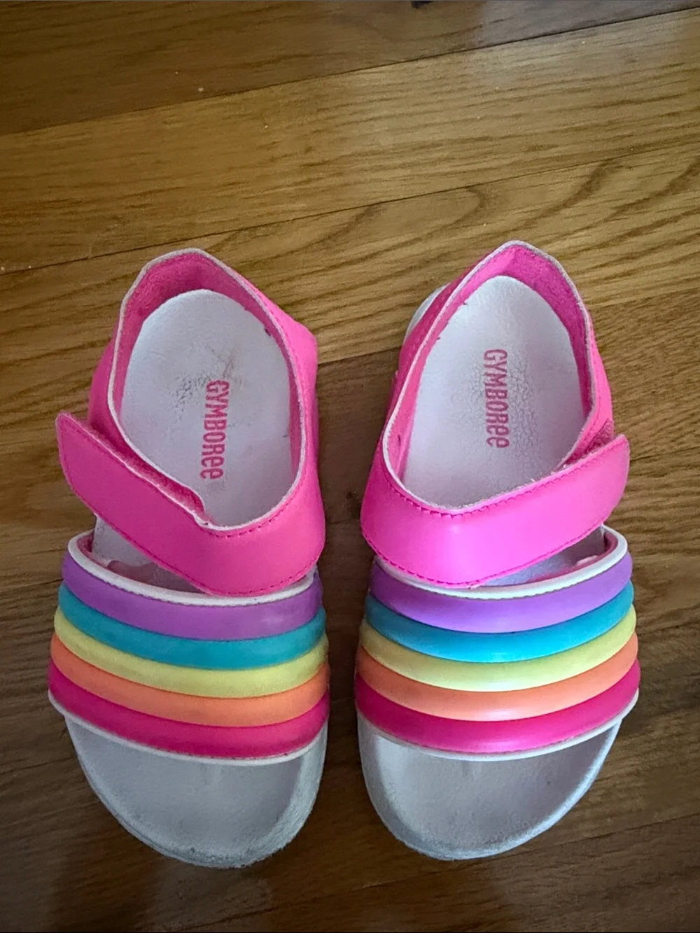 FREE WHEN BUNDLED! Gymboree Girls' Rainbow Strap Pink Sandals -Size 10